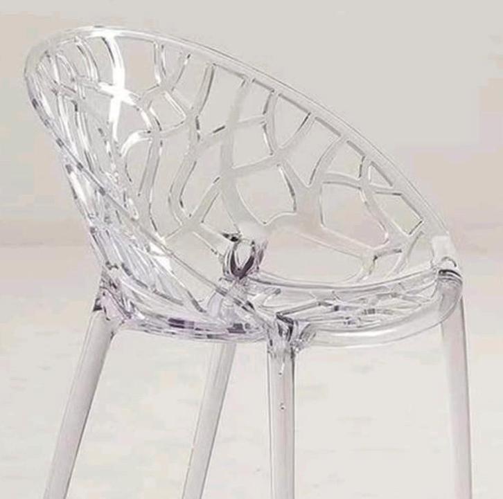 Stoel Design Kuipstoel Tuinstoel Terras Kunststof Crystal, Huis en Inrichting, Stoelen, Ophalen