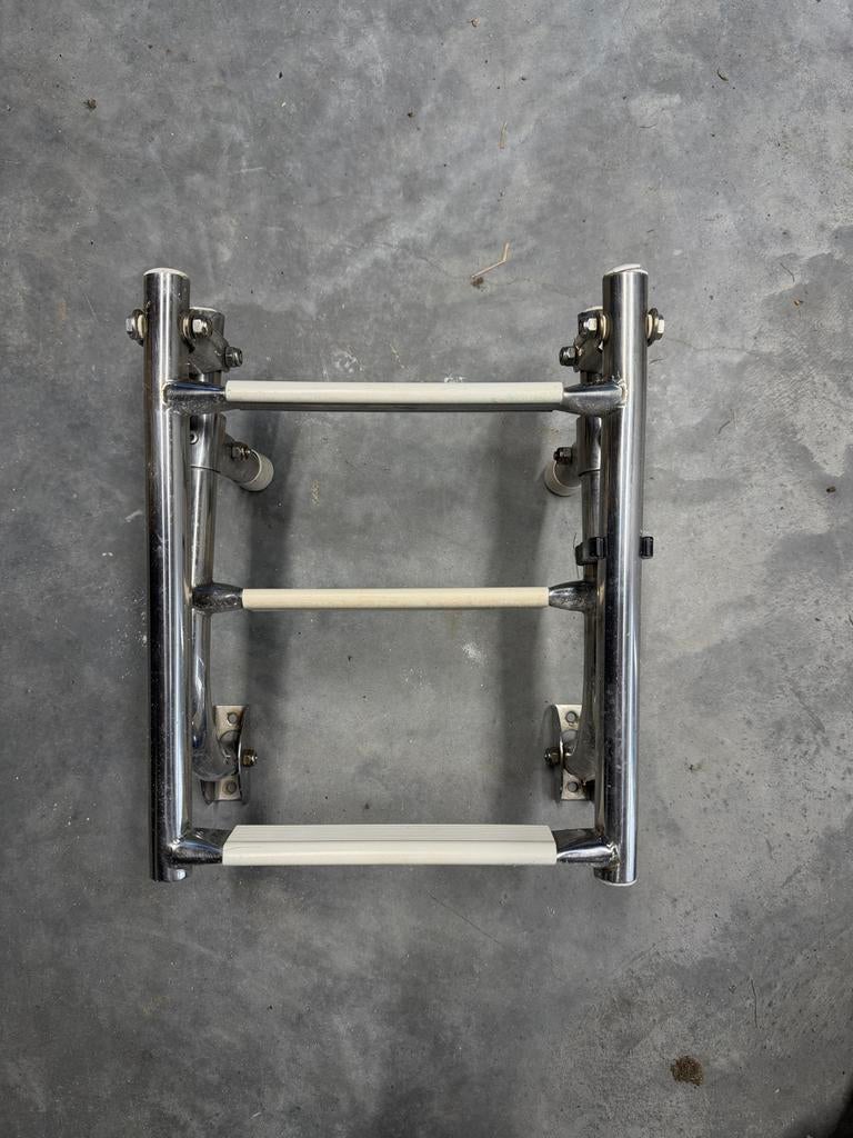 RVS Boottrap / Zwemtrap 3 Treden, Watersport en Boten, Ophalen, Gebruikt, Overige typen