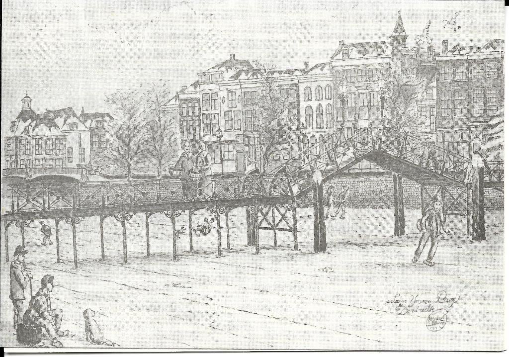 Kaart	Dordrecht	Lang IJzeren Brug	 Reinoud Jan Brandt, Verzenden, 1980 tot heden, Zuid-Holland