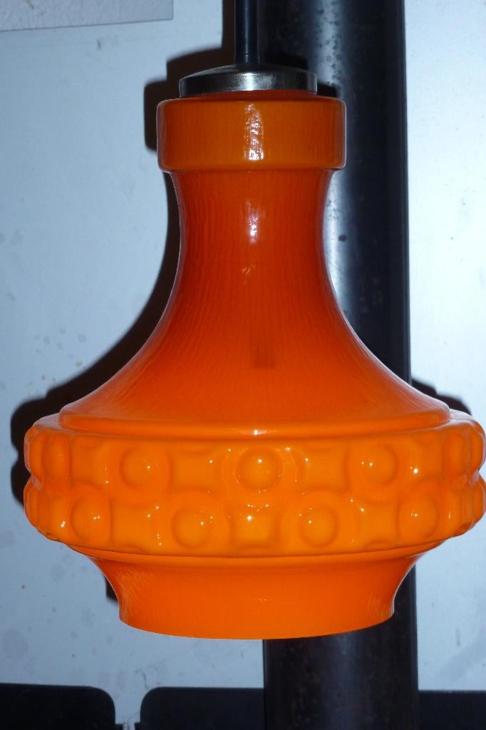 PEILL&PUTZLER,HANGLAMP,SIXTIES,ZEVENTIES,POP,vintage, Gebruikt, 50 tot 75 cm, Ophalen of Verzenden, Glas