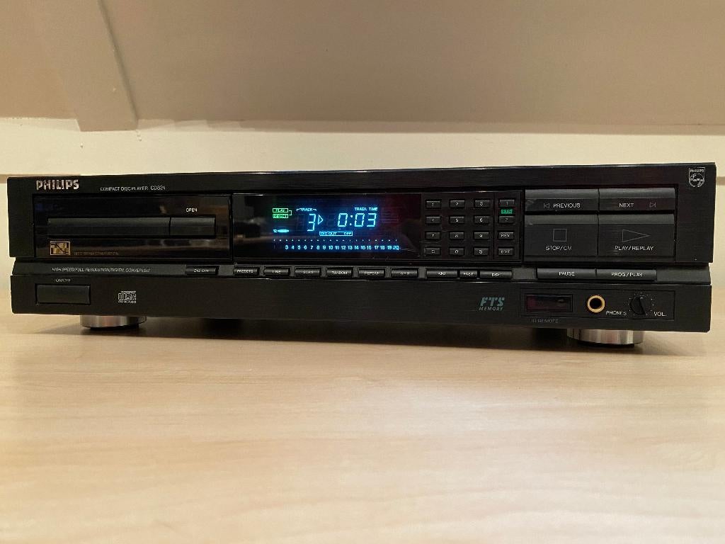 ✅ Philips CD824 - Compact Disc Player, Ophalen of Verzenden, Refurbished, Philips