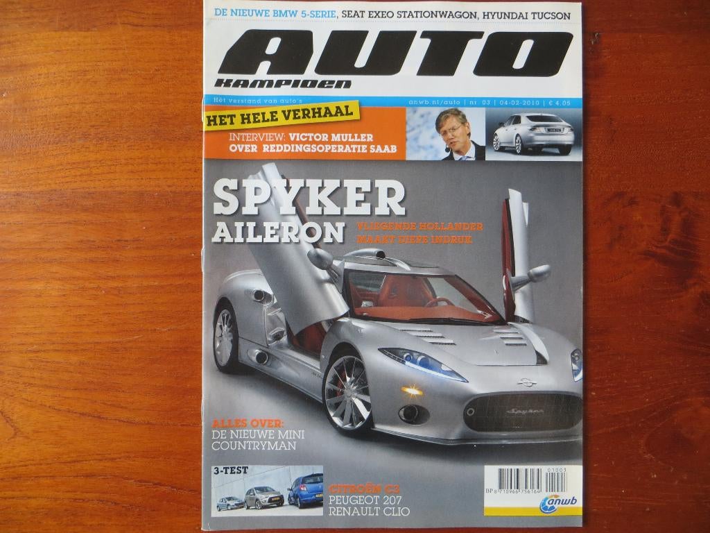 Autokampioen 3 2010 Spyker Aileron, Saab en Victor Muller, Ophalen of Verzenden, Nieuw, Renault