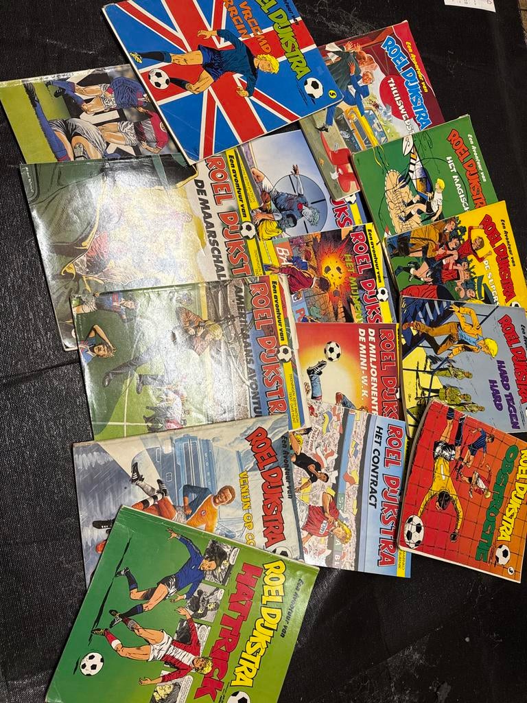 Roel Dijkstra stripboeken collectie - Voetbalstrips, Meerdere stripboeken, Ophalen of Verzenden, Gelezen