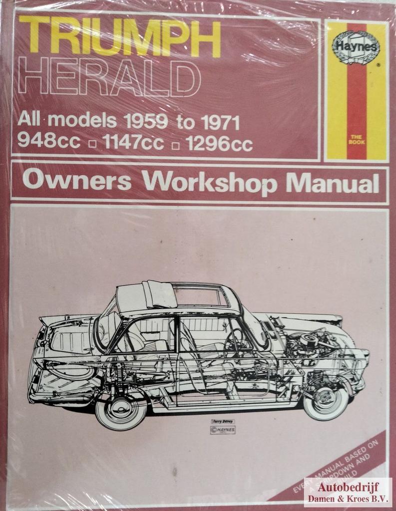Haynes Owners Workshop Manual Triumph Herald, Ophalen of Verzenden