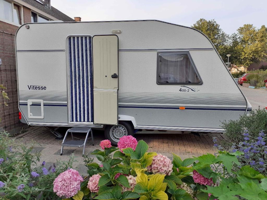 te koop caravan Beijerland 2000 type Vitesse 400-2, Caravans en Kamperen, Rondzit, Tot en met 2, Luifel, 750 - 1000 kg