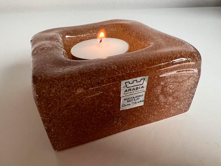 Vintage Arabia Oiva Toika Nuutajärvi Notsjö Iglu Schaal 70’s, Antiek en Kunst, Kunst | Designobjecten, Ophalen of Verzenden