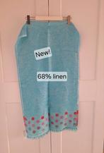 Silk Route linnen sjaal turquoise met stippen & franjes, Kleding | Dames, Mutsen, Sjaals en Handschoenen, Silk Route, Ophalen of Verzenden