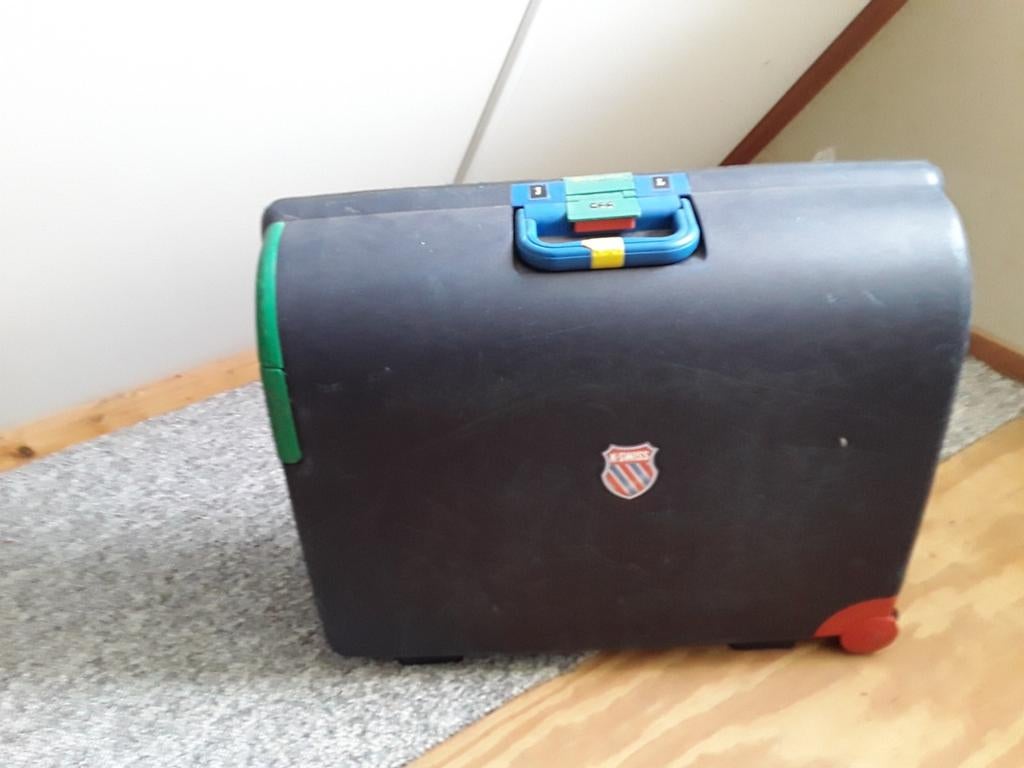 Blauwe koffer 66x53x22 doe maar een bod, Ophalen, Hard kunststof