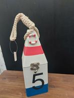 Maritiem Houten Opbergkistje - Boei Design met Haaksluiting, Overige houtsoorten, Minder dan 50 cm, Gebruikt, Ophalen of Verzenden