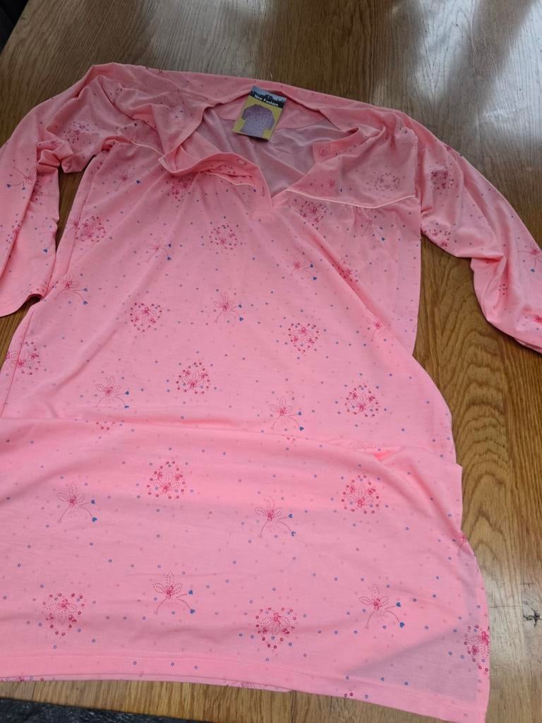 Roze pyjama nachthemd met bloemenprint maat M, Kleding | Dames, Ophalen of Verzenden