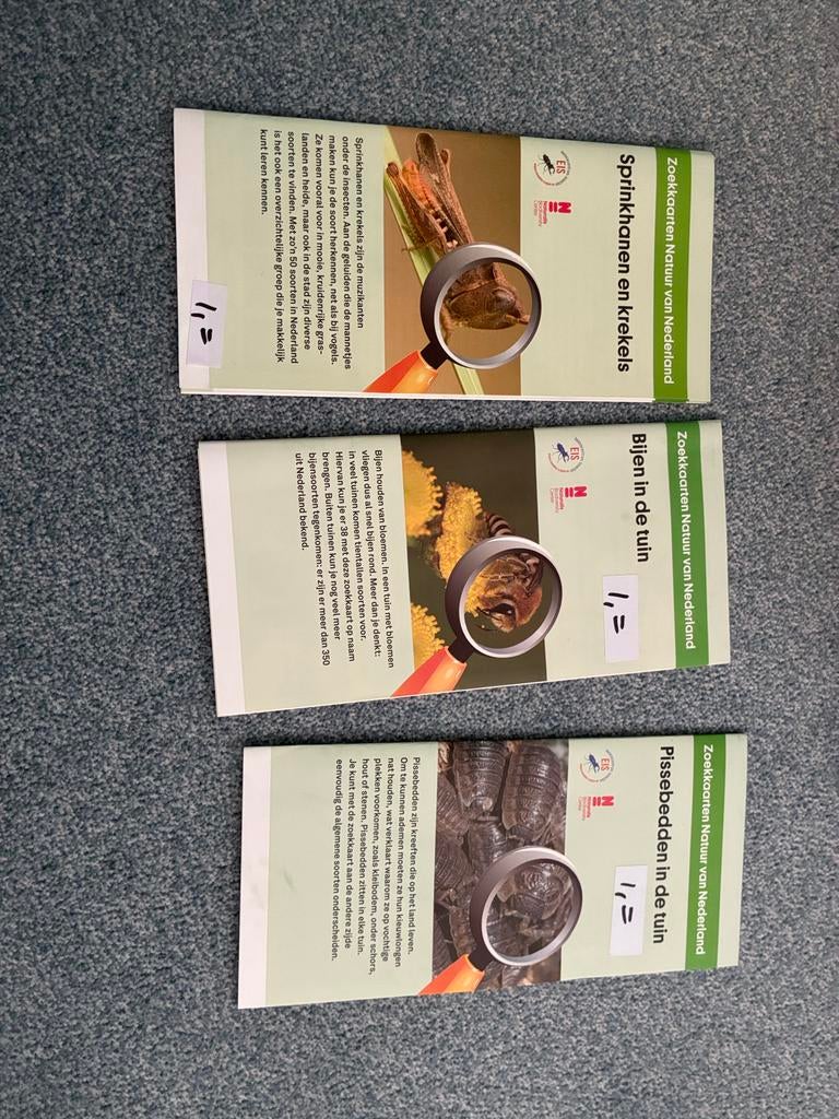 Zoekkaarten Natuur van Nederland: Sprinkhanen, Bijen, Pisseb, Boeken, Ophalen of Verzenden, Zo goed als nieuw, Natuur algemeen