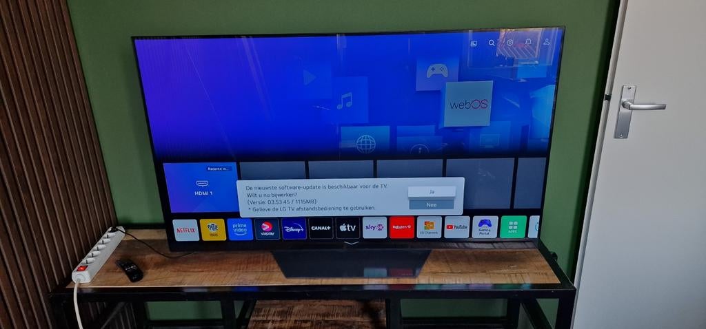 LG OLED55 B-serie 55 inch OLED TV - Haarscherp Beeld, Ophalen, Gebruikt, OLED, 100 cm of meer