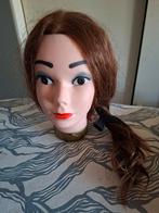 Kappers oefenhoofd met haar en tafelklem, Ophalen of Verzenden, Gebruikt, Overige typen