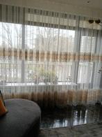 Mooie vitrage wit met goud/beige patroon, Ophalen of Verzenden