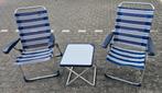 Crespo stoelen met tafeltje, Caravans en Kamperen, Kampeermeubelen, Ophalen, Gebruikt, Campingstoel