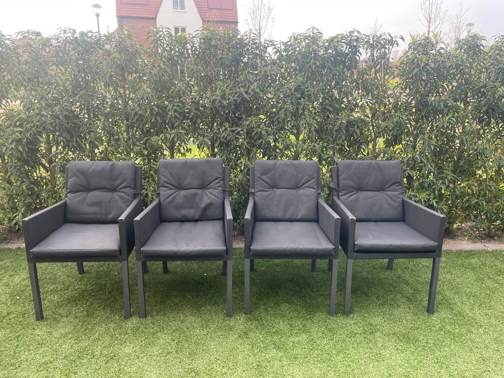 Tuinstoelen all weather, Tuin en Terras, Tuinsets en Loungesets, Ophalen, Zo goed als nieuw, Aluminium, Stoel