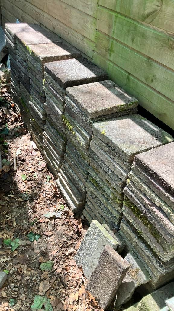 stoeptegels, Tuin en Terras, Gebruikt, Ophalen of Verzenden, 10 m² of meer, Beton