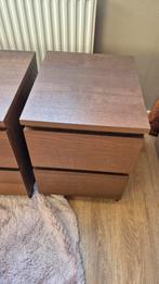 IKEA Malm nachtkastje walnoot kleur - goede staat, Ophalen of Verzenden