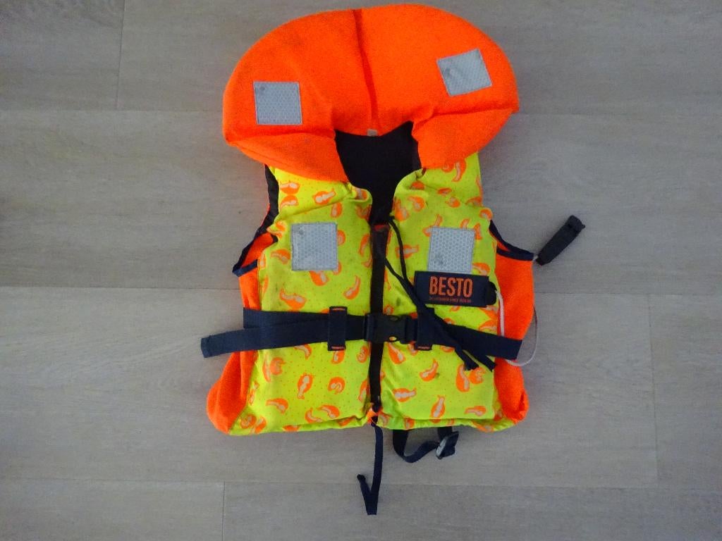 ZWEMVEST BESTO 15 - 20 KG ORANJE/GEEL, Ophalen of Verzenden, Gebruikt, Kind, Reddingsvest of Zwemvest