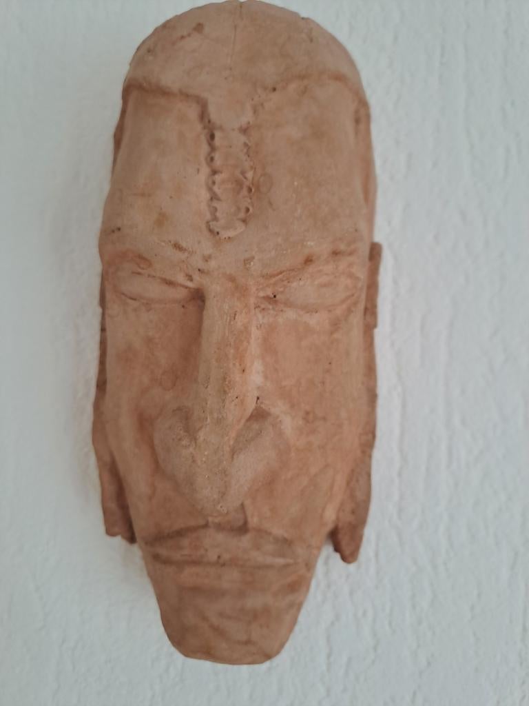 Wandmasker van klei, Ophalen of Verzenden