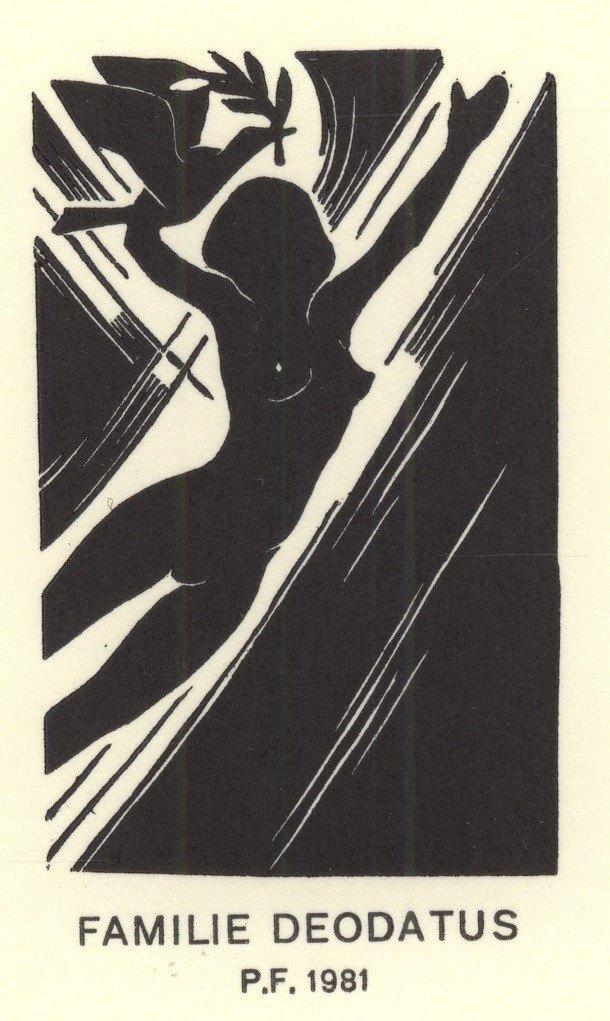 0072 Ex Libris Nederland : Jan Deodatus, 1980, Antiek en Kunst, Kunst | Etsen en Gravures, Verzenden