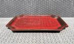 Bonsai onderzetter Ossenbloed rood geglazuurd 37x25,7x3,2, Ophalen of Verzenden, Zo goed als nieuw, Aardewerk, Rechthoekig