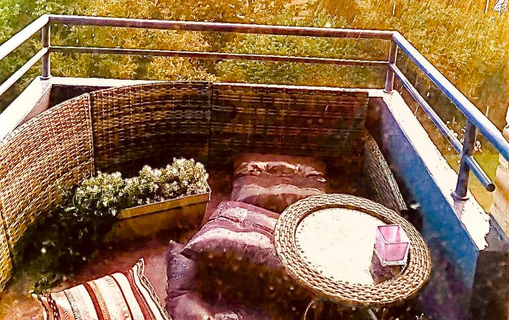 Loungeset voor balkon of terrace, Tuin en Terras, Tuinsets en Loungesets, Gebruikt, 3 zitplaatsen, Ophalen of Verzenden, Loungeset