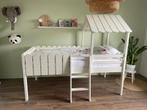 Boomhut bed hoogslaper - Wit kinderbed met dakje, Ophalen, Gebruikt, Hoogslaper