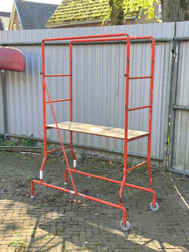 Altrex kamersteiger vintage oranje, Ophalen, Gebruikt, Rolsteiger of Kamersteiger, Minder dan 2 meter