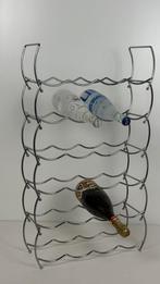 Space Age look stapelbaar drank/ wijnrek chroom 24 flessen, Ophalen, 50 tot 75 cm, ., 15 tot 25 flessen