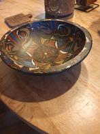 Decoratieve schaal met kleurrijk patroon hout, Ophalen of Verzenden