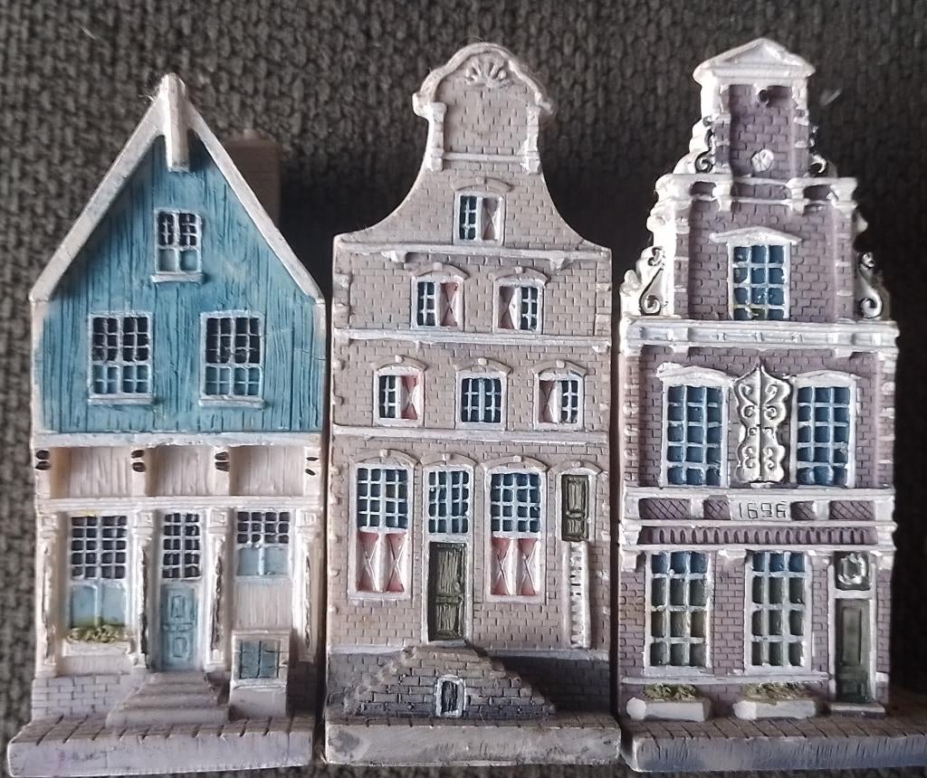 Blokker mini huisjes grachtenpanden, Ophalen of Verzenden, Gebruikt