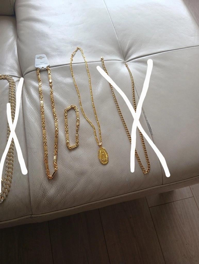 Kettingen Stainless Steel, Sieraden, Tassen en Uiterlijk, Kettingen, Ophalen of Verzenden, Nieuw, Goud, Overige materialen