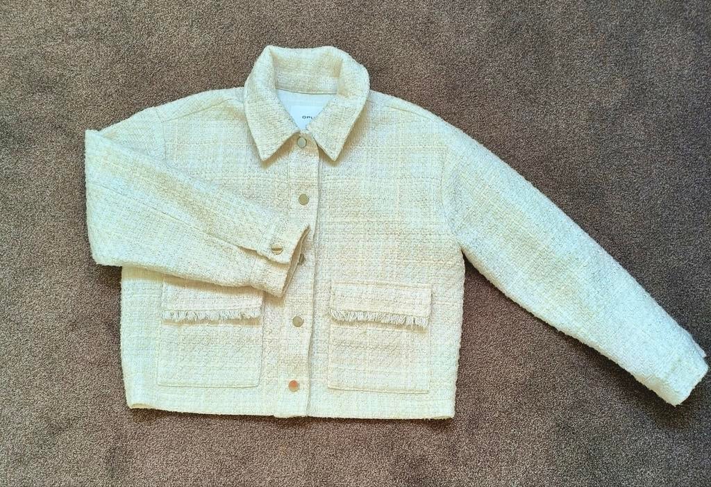 Bouclé jasje Opus maat 38, Maat 38/40 (M), Wit, Ophalen of Verzenden, Zo goed als nieuw