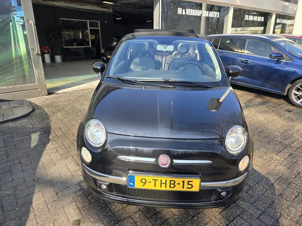 Fiat 500 C 0.9 TwinAir Lounge | 12MND GARANTIE | AIRCO | ELE, Auto's, Fiat, 86 pk, Gebruikt, Cabriolet, Zwart