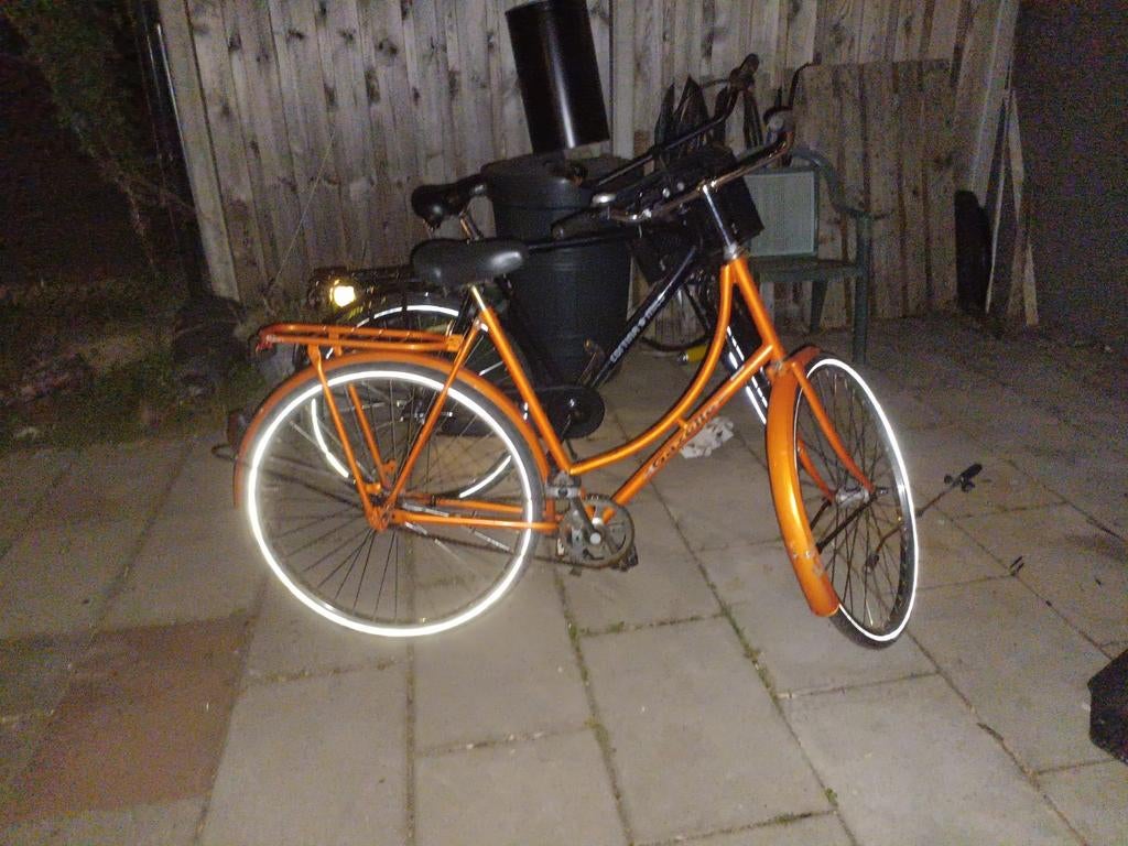 Konings Gazelle Oranje Omafiets 56cm, Terugtraprem, Gebruikt, Gazelle, 56 cm of meer