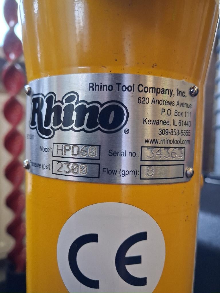 DEMO Rhino HPD60 hydraulische palenrammer, Info@eurogate-international.com, Overige soorten, Ophalen of Verzenden, Zo goed als nieuw