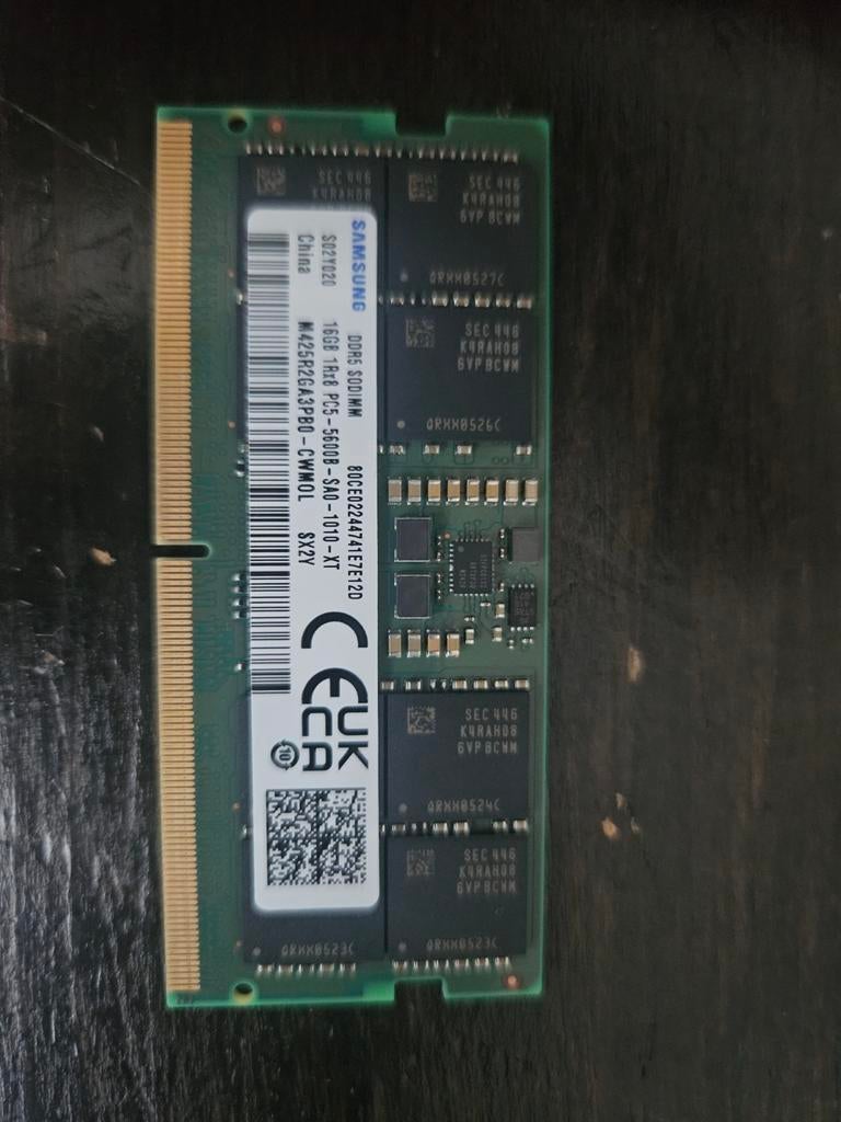 Samsung DDR5 SODIMM 16 GB 5600 Mhz, Verzenden, Zo goed als nieuw, DDR5, Laptop