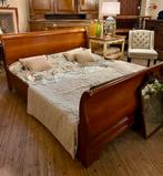 Gaaf landelijk houten 2 persoons bed met boxspring, Ophalen