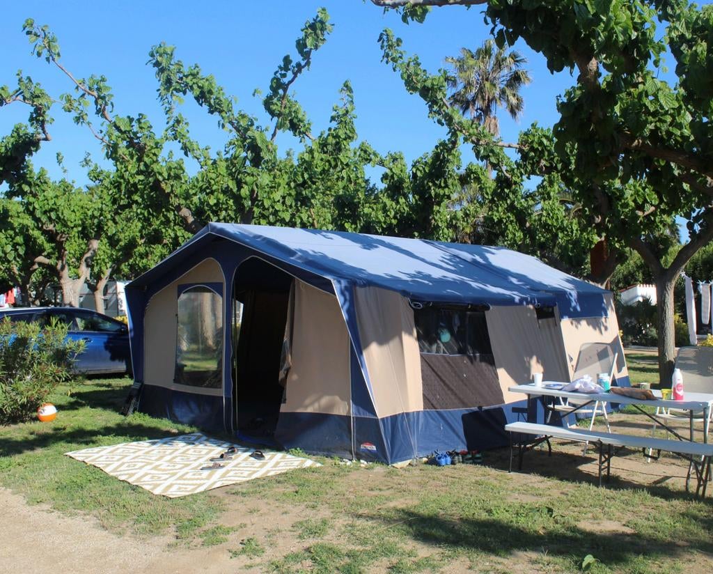 Cabanon vouwwagen uit 2001, Caravans en Kamperen, Vouwwagens, Ophalen, Beige, Cabanon, Aanwezig