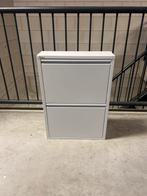 Witte metalen schoenenkast met 2 deuren - 50x15x71 cm, Ophalen, Nieuw, Modern