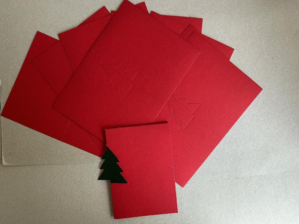 Setje 9 kerstboompje passe-partout’s, Ophalen of Verzenden, Nieuw, Overige thema's, Overige typen