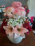 Nieuw opgemaakt bloemstuk  40 cm.hoog, Ophalen of Verzenden, Nieuw