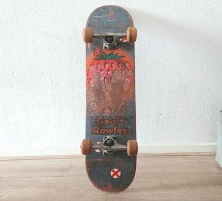 Vintage Flip Geoff Rowley 'Strawberry' Skateboard - OG, Ophalen of Verzenden, Gebruikt, Skateboard