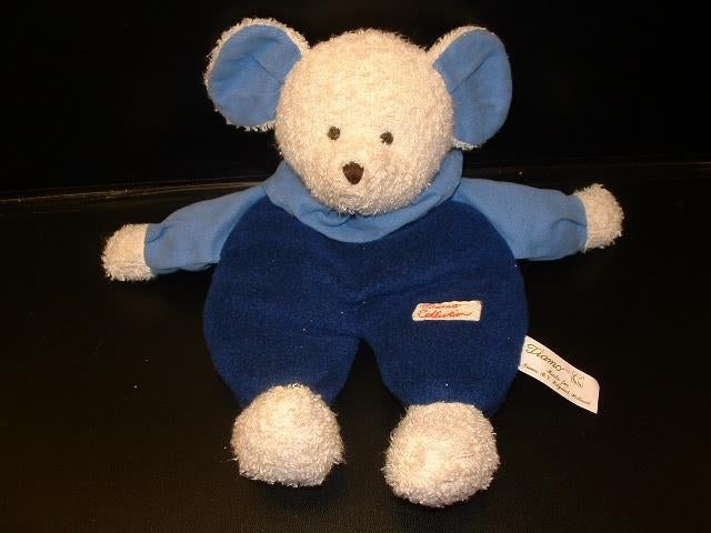 TIAMO MUIS BADSTOF WIT MET KATOENEN BLAUW BOVENLIJF, Overige karakters, Overige typen, Blauw, Nieuw