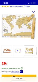 Scratch map wereldkaart, 50 tot 75 cm, Nieuw, Ophalen of Verzenden, 75 tot 100 cm