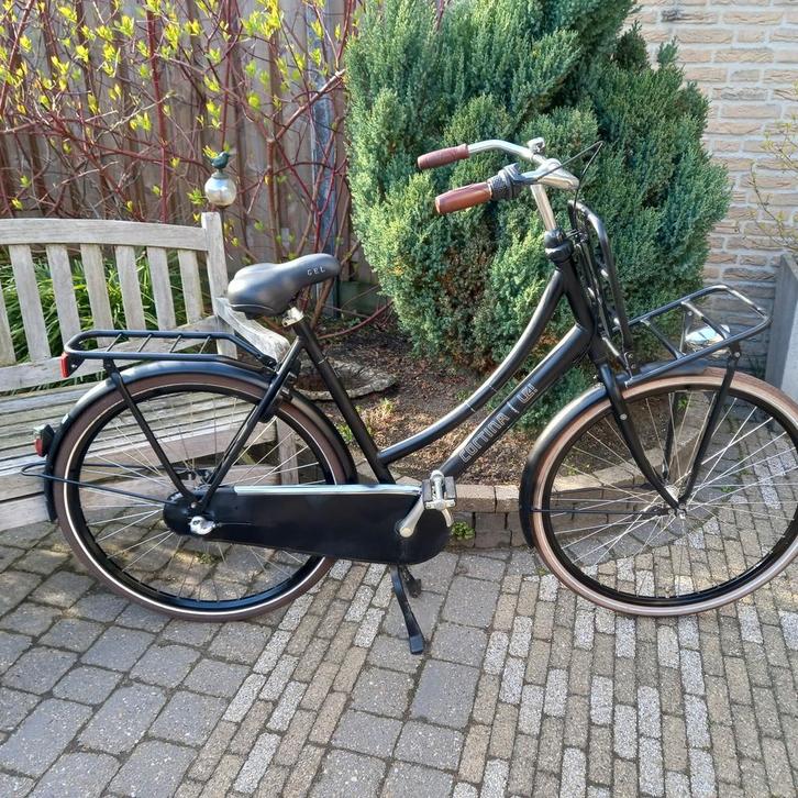 Cortina U4 ,matzwart, Fietsen en Brommers, Fietsen | Dames | Damesfietsen, Gebruikt, Overige merken, Versnellingen, 56 cm of meer