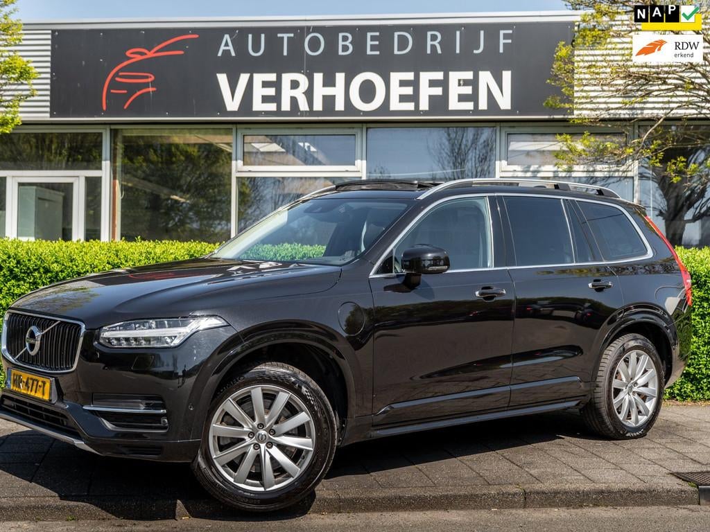 Volvo XC90 2.0 T8 Twin Engine AWD - PANORAMADAK - STOEL VERW, Gebruikt, 1969 cc, 7 stoelen, Zwart