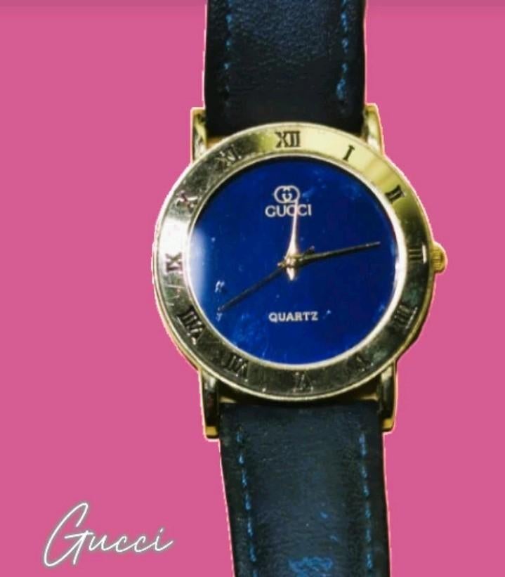 Vintage Gucci 2035-21 horloge gold plated, Overige merken, Verzenden, Polshorloge, Leer