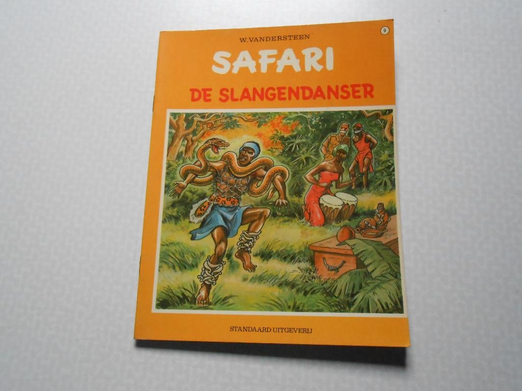 Safari 9 De slangendanser 1971 1 ste druk., Willy Vandersteen, Eén stripboek, Ophalen of Verzenden, Zo goed als nieuw